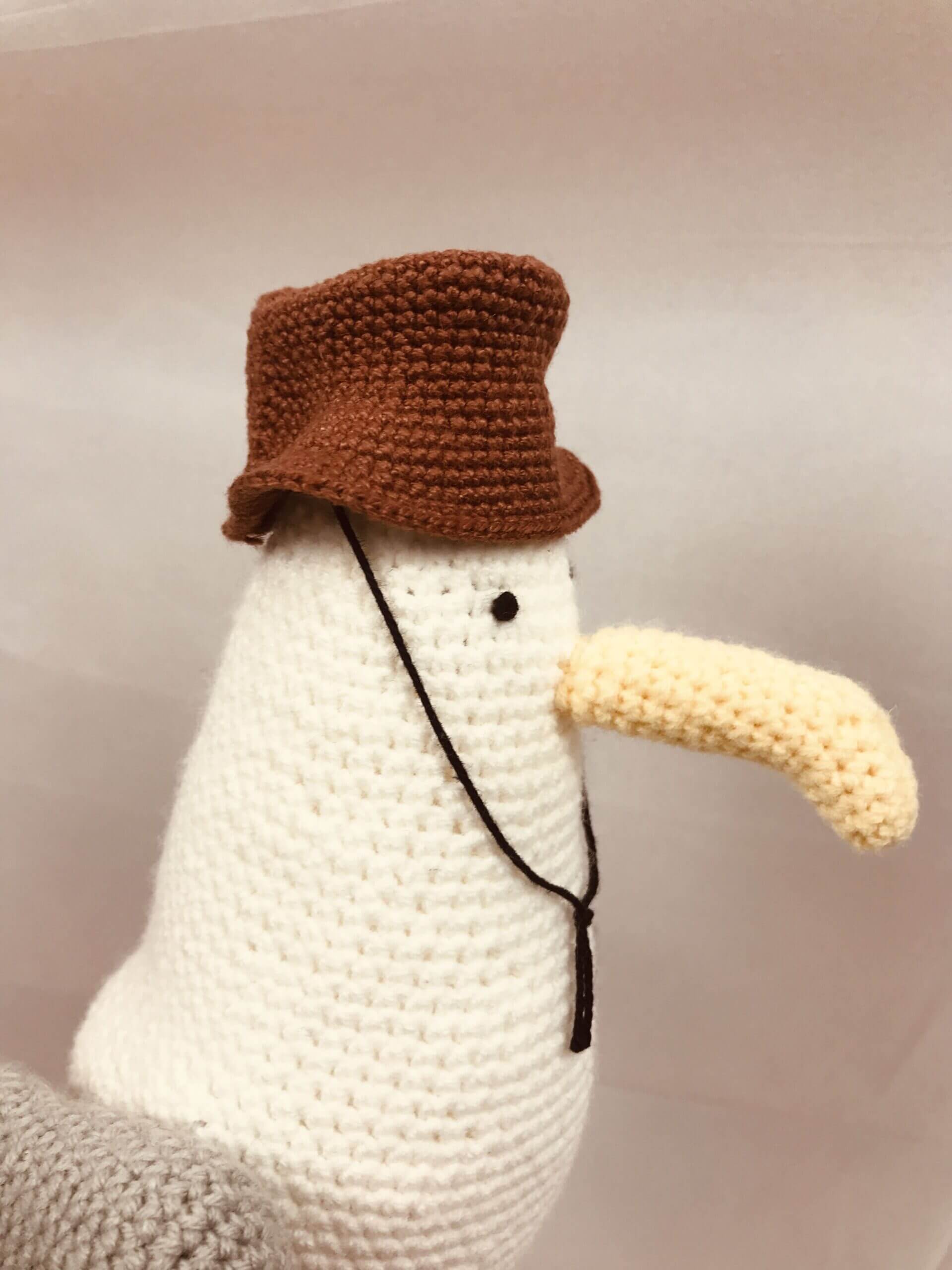 海鷗戴帽子側面