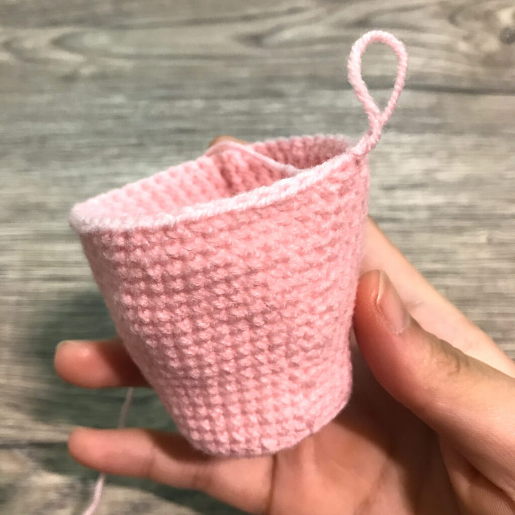 棉花糖奶茶針插 針包 針插包 crochet cotton candy milk tea.003