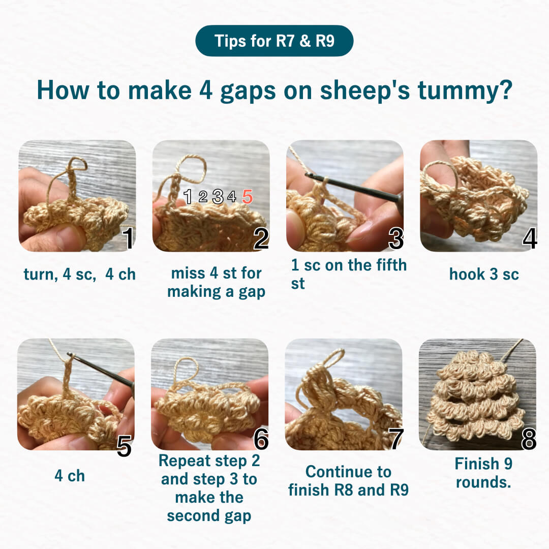 how-to-make-4-gaps-on-sheeps-tummy